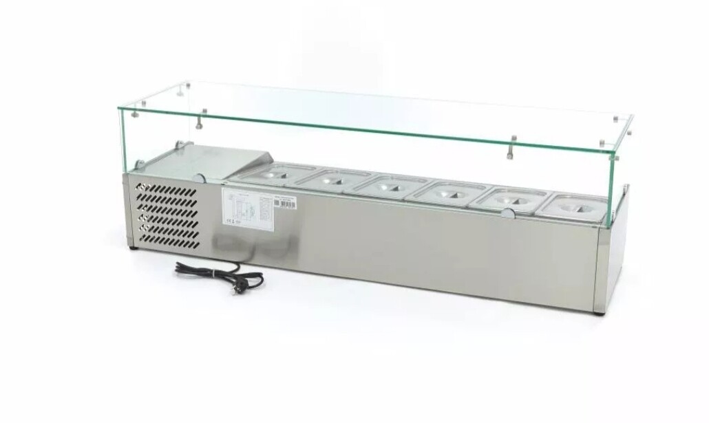 Geladeira de preparação de bancada de 140 cm - se encaixa 6 x 1/3 GN - Image 4